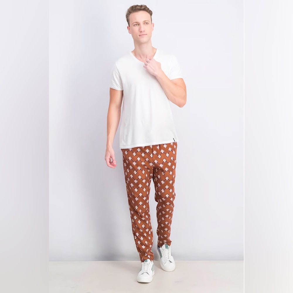 Tasso Elba Geometric Pattern Drawstring Casual Pa… - image 6